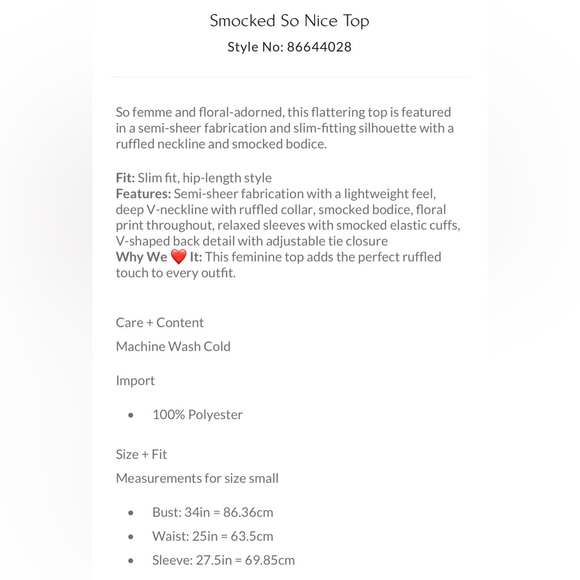 Free People Smocked So Nice Top NWOT - Picture 4 of 8